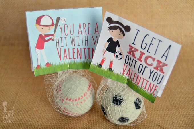 Sports Valentines Printables - Candy Free Valentine Ideas