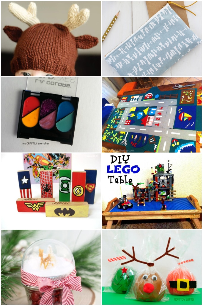 collage of 8 handmade gifts for kids