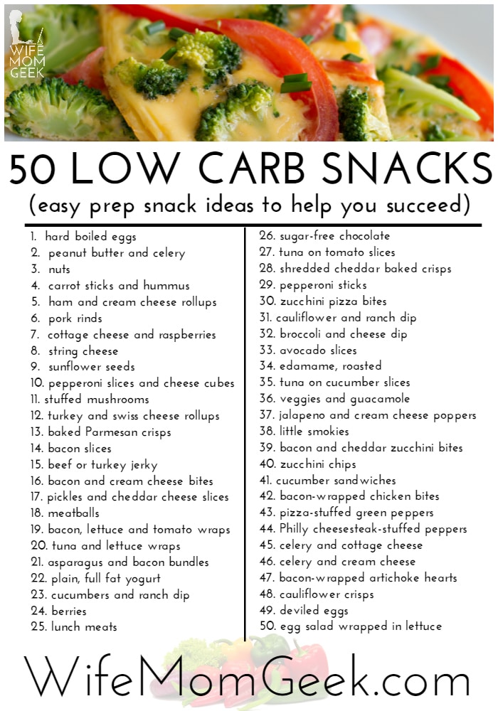 50 Easy Prep Low Carb Snack Ideas - These are so good you won't want to cheat!