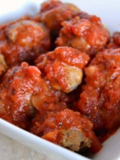 Turkey and Sausage Meatballs with Marinara Sauce