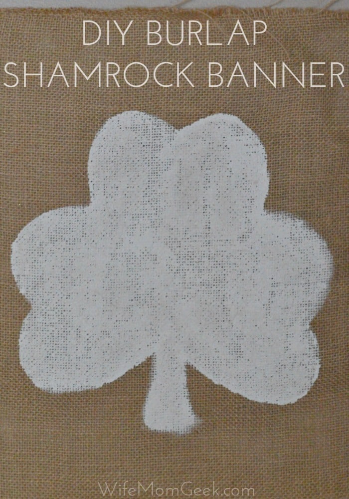 This burlap shamrock banner is the perfect diy craft for St. Patrick's Day. It's such an easy craft for kids and adults, and it's a simple, yet beautiful way to add some St. Patrick's Day decor to your home.