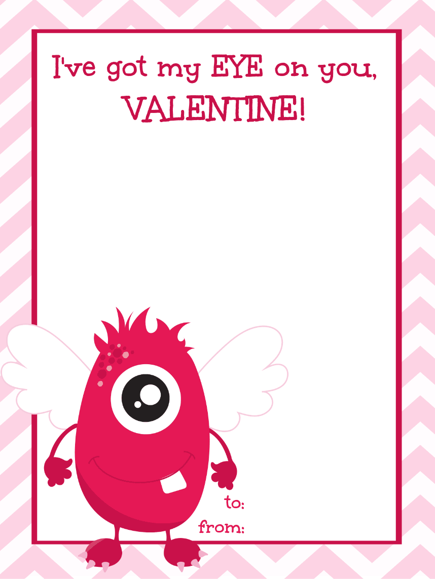 Monster Valentine Printables