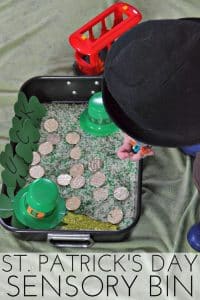 St. Patrick's Day Sensory Bin for Preschoolers