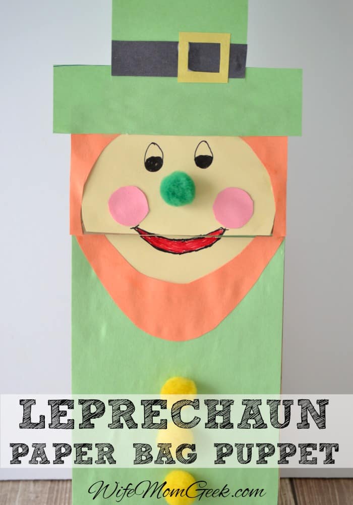 Leprechaun Paper Bag Puppet