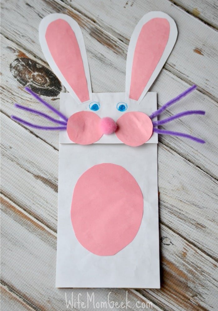 Bunny Paper Bag Puppet Fun Easter Craft For Kids 