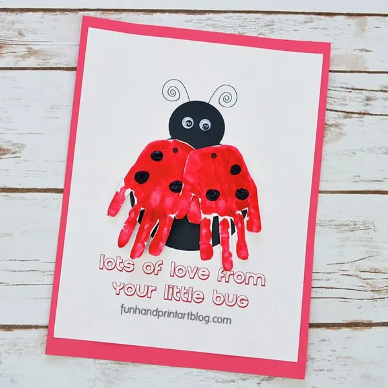 ladybug handprint craft