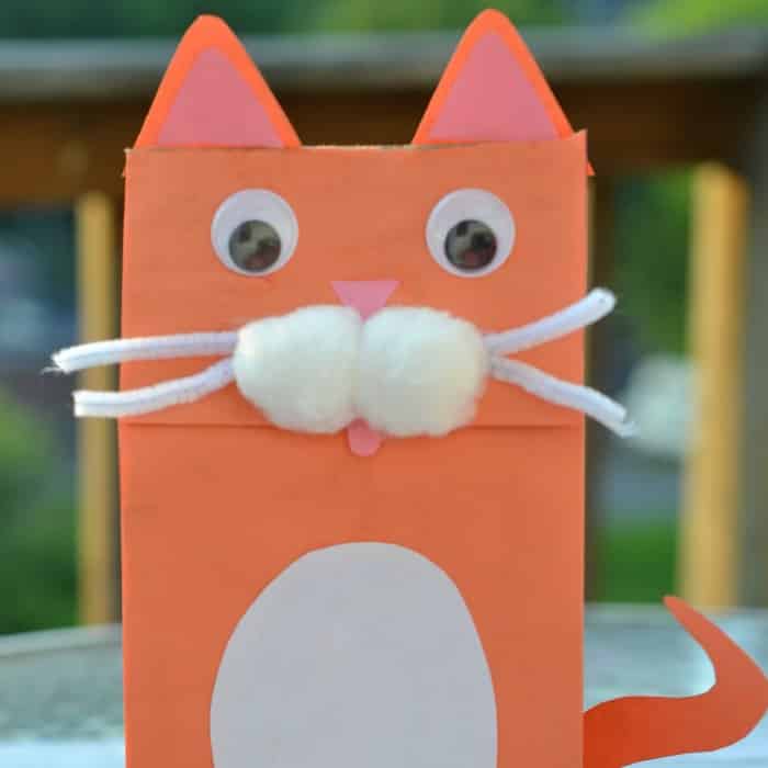 Paper bag Animal Puppets - A fun owl craft for kids - Messy Little Monster