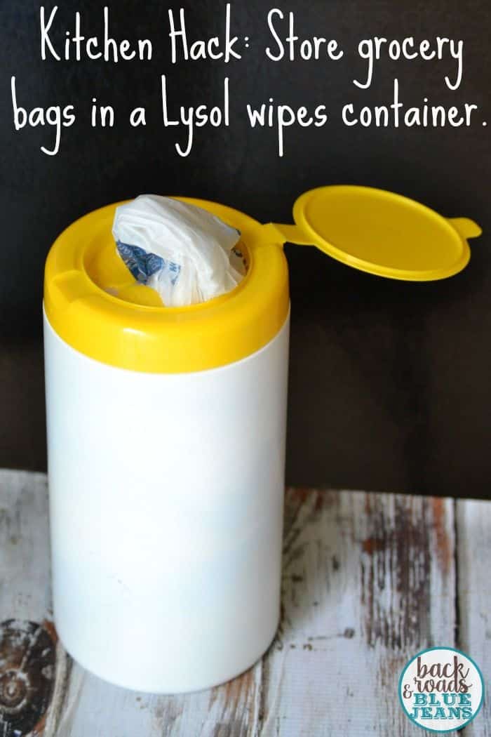 Kitchen Hack: Storing Plastic Grocery Bags