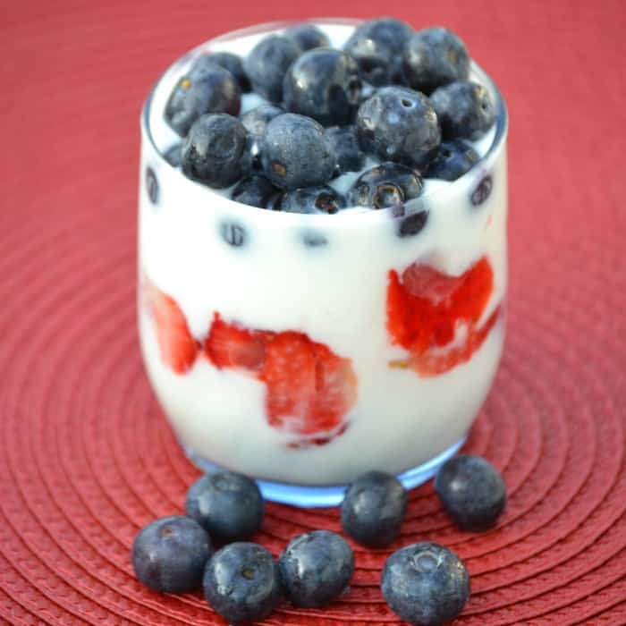 Patriotic Fruit and Yogurt Bowl - Super Healthy Kids