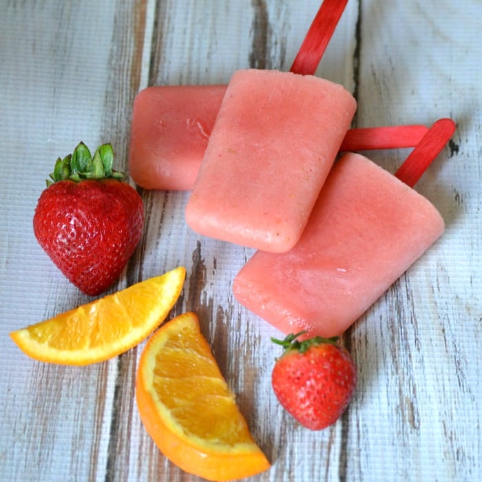 strawberry orange popsicles square