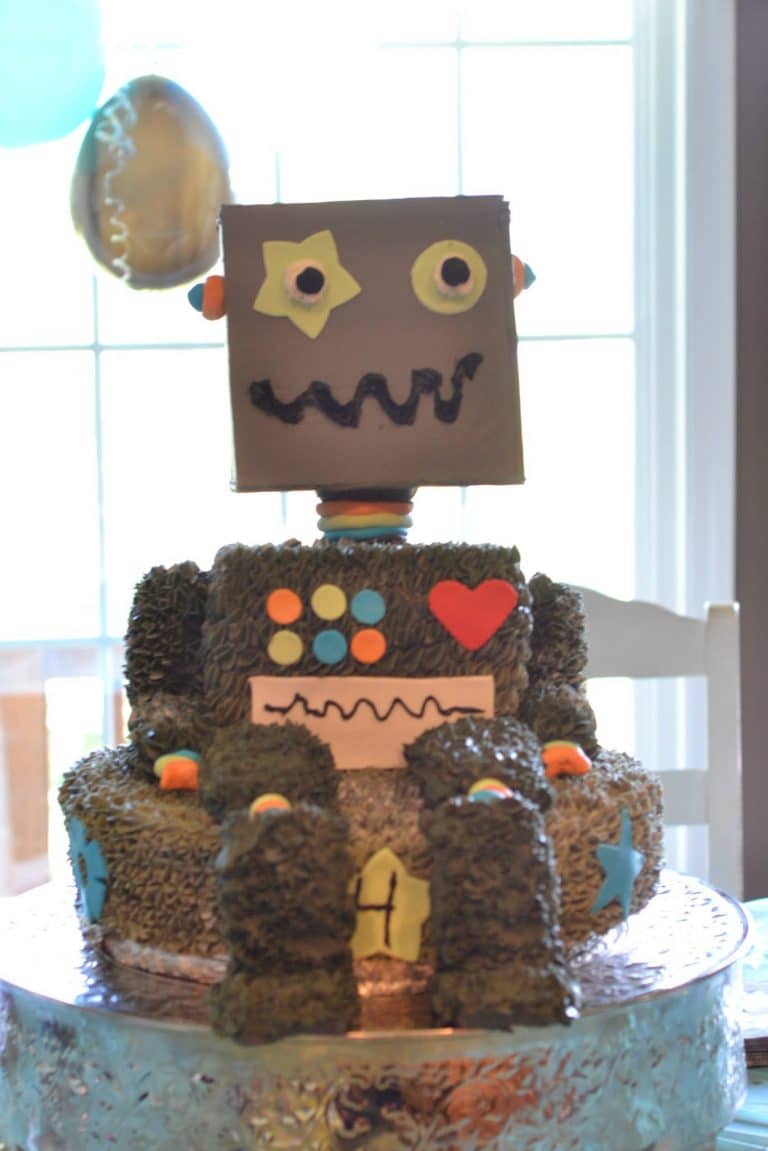 Robot Cake Ideas for Birthdays and Baby Showers