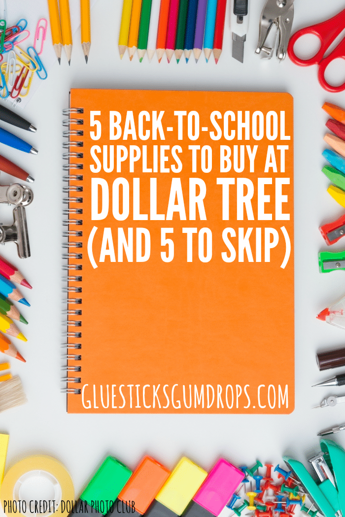 Dollar deals on back to school supplies are seen in a discount