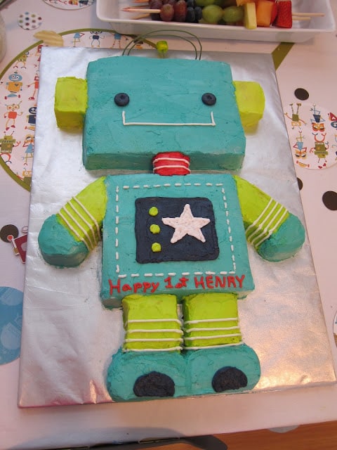 easy robot cake