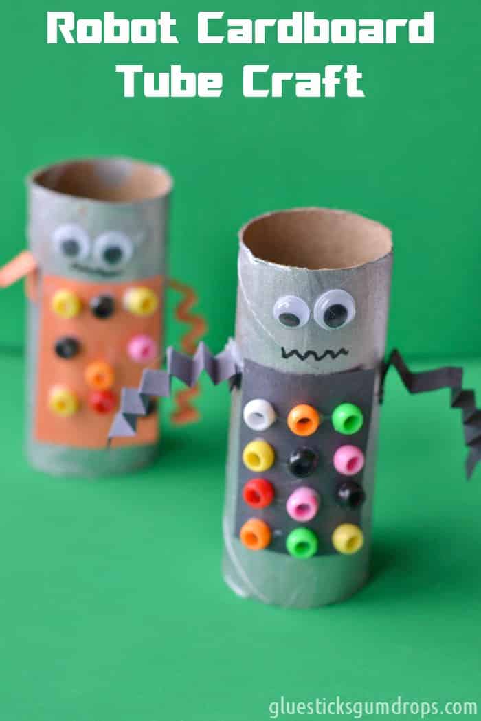 This robot cardboard tube craft is so fun to make!