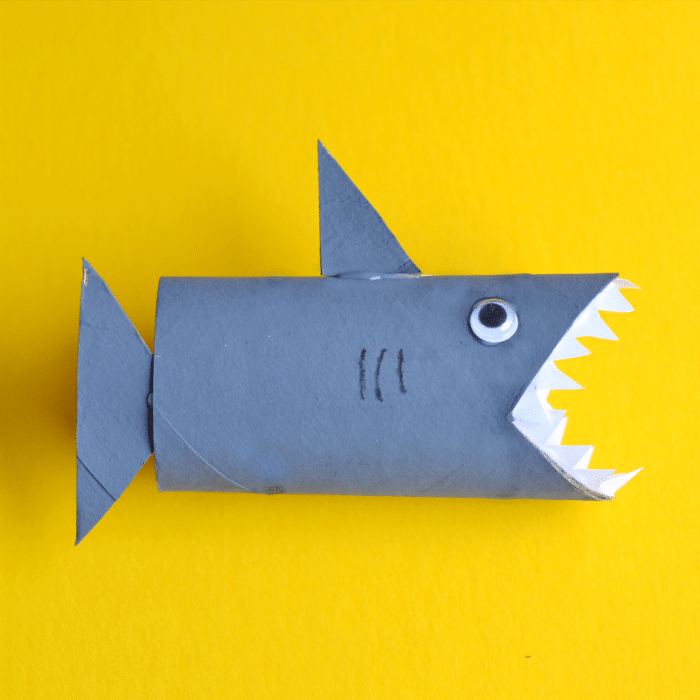 Shark Toilet Paper Roll Craft