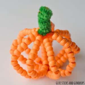 beaded pumpkin craft for kids