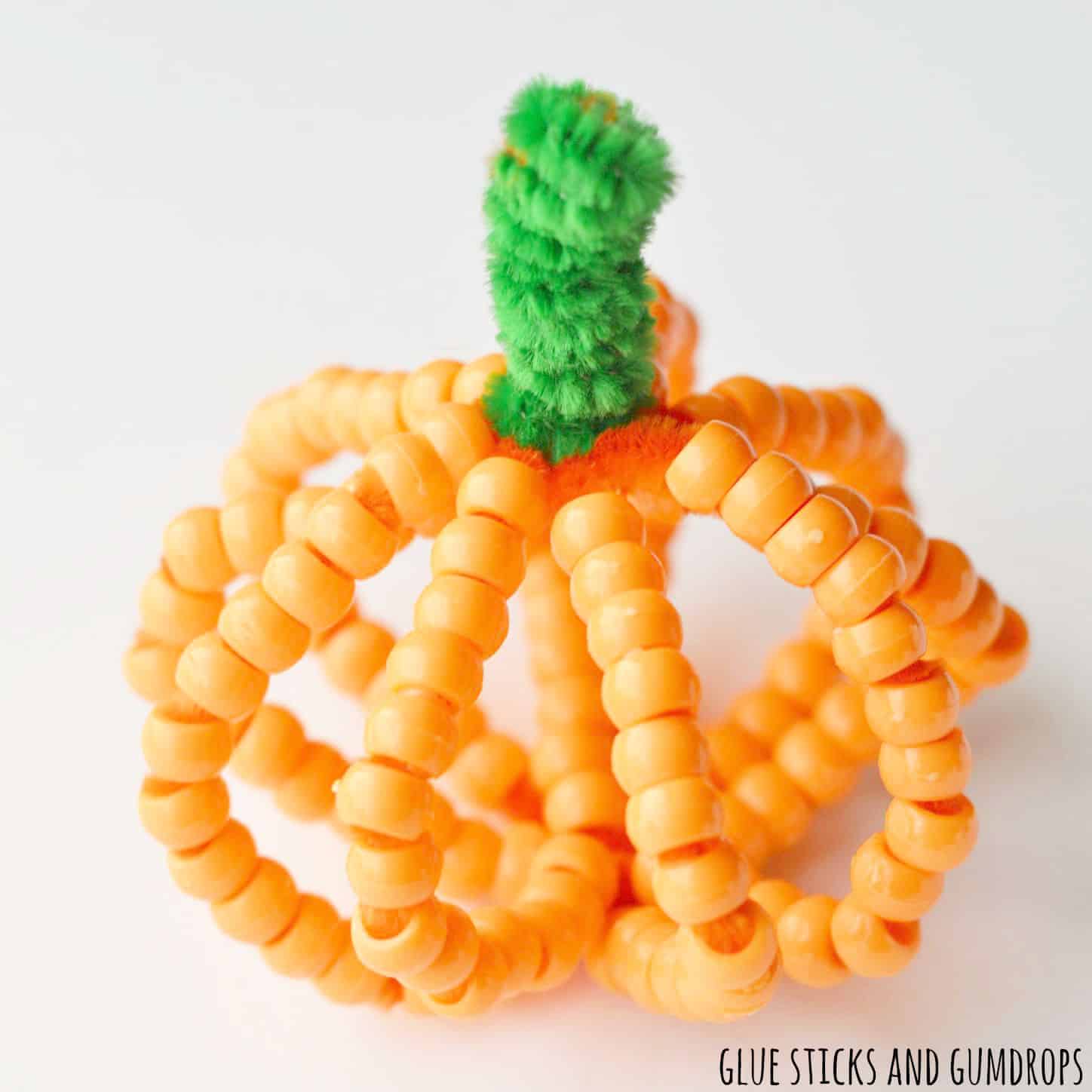 beaded pumpkin craft for kids
