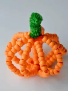 Easy Beaded Pumpkin Craft for Kids