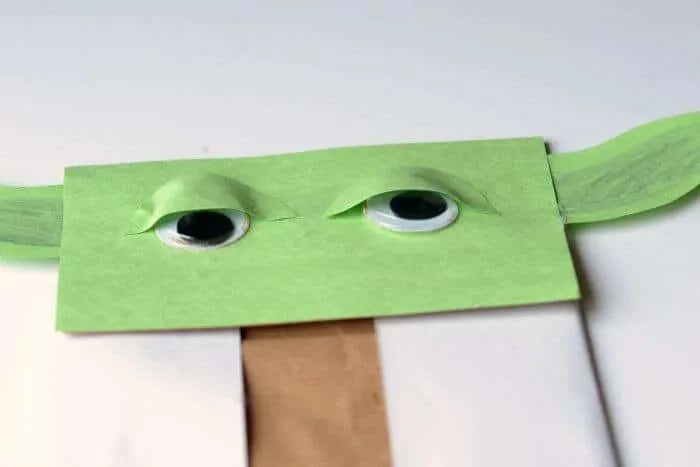 Baby Yoda Paper Bag Puppet Craft Template