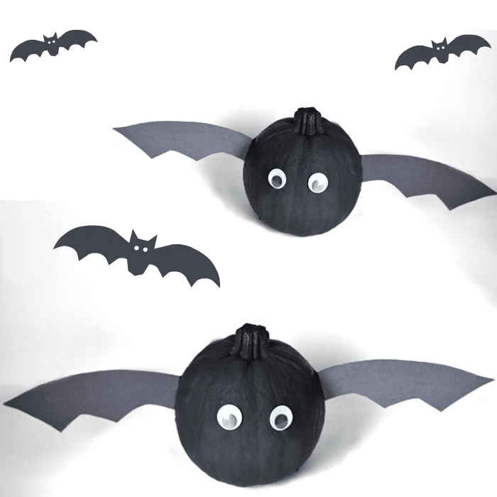 No-Carve Bat Pumpkins for Halloween