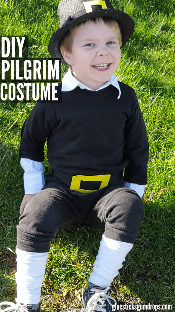 Easy DIY Pilgrim Costume - Glue Sticks and Gumdrops