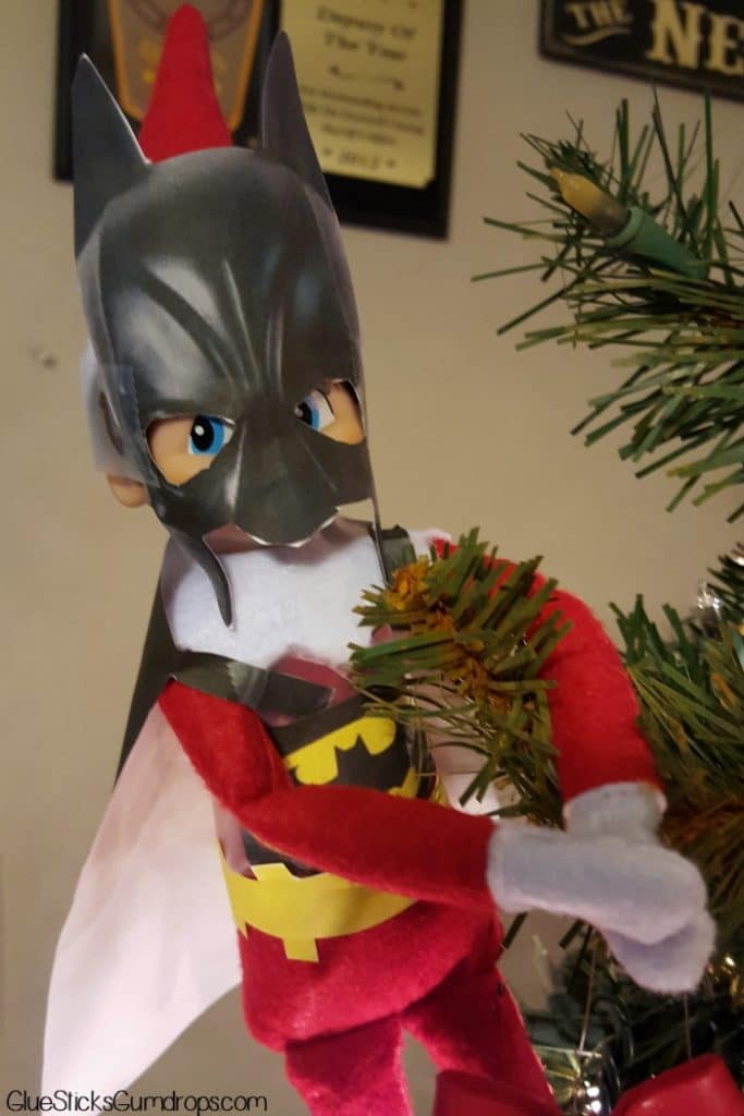Batman Elf On The Shelf Glue Sticks And Gumdrops
