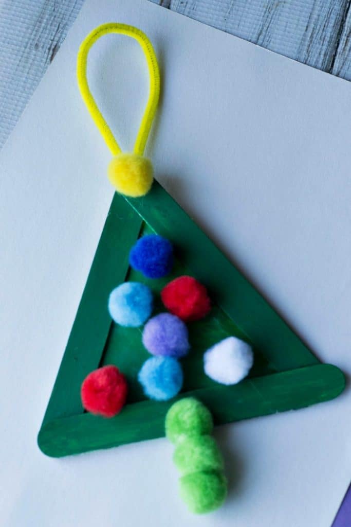 Christmas Tree Suncatcher Ornament - Glue Sticks and Gumdrops