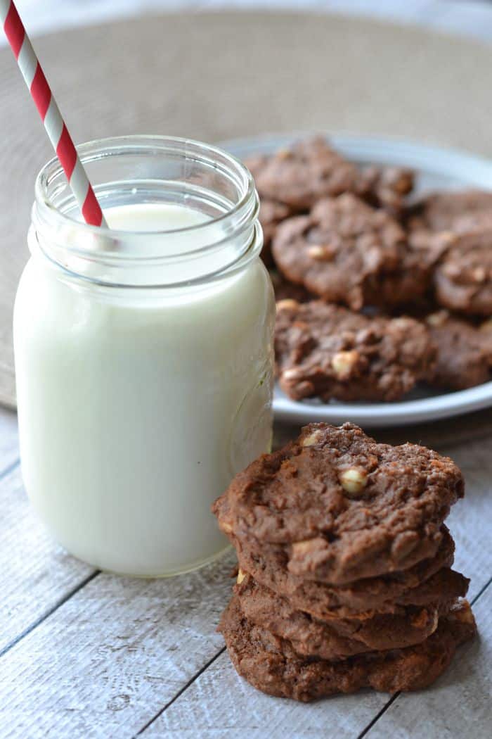 These double chocolate chip cookies are ready in under 10 minutes. Such an easy dessert recipe, and they're delicious!