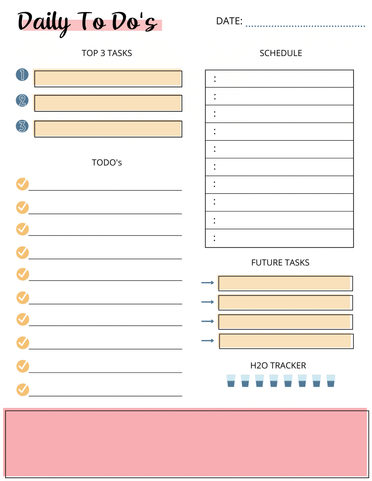 daily todo list printable