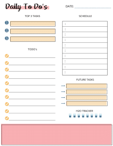 Free Printable Daily To-Do List - Glue Sticks and Gumdrops