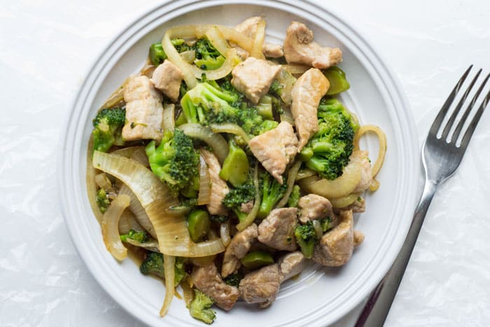 low carb pork and broccoli stir fry