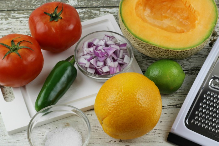 Cantaloupe Lime Salsa Ingredients