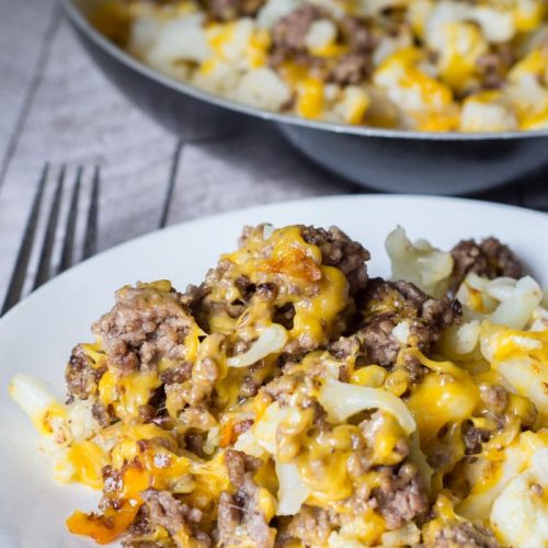 Cauliflower and Ground Beef Hash - Low Carb Recipe - Glue Sticks and ...