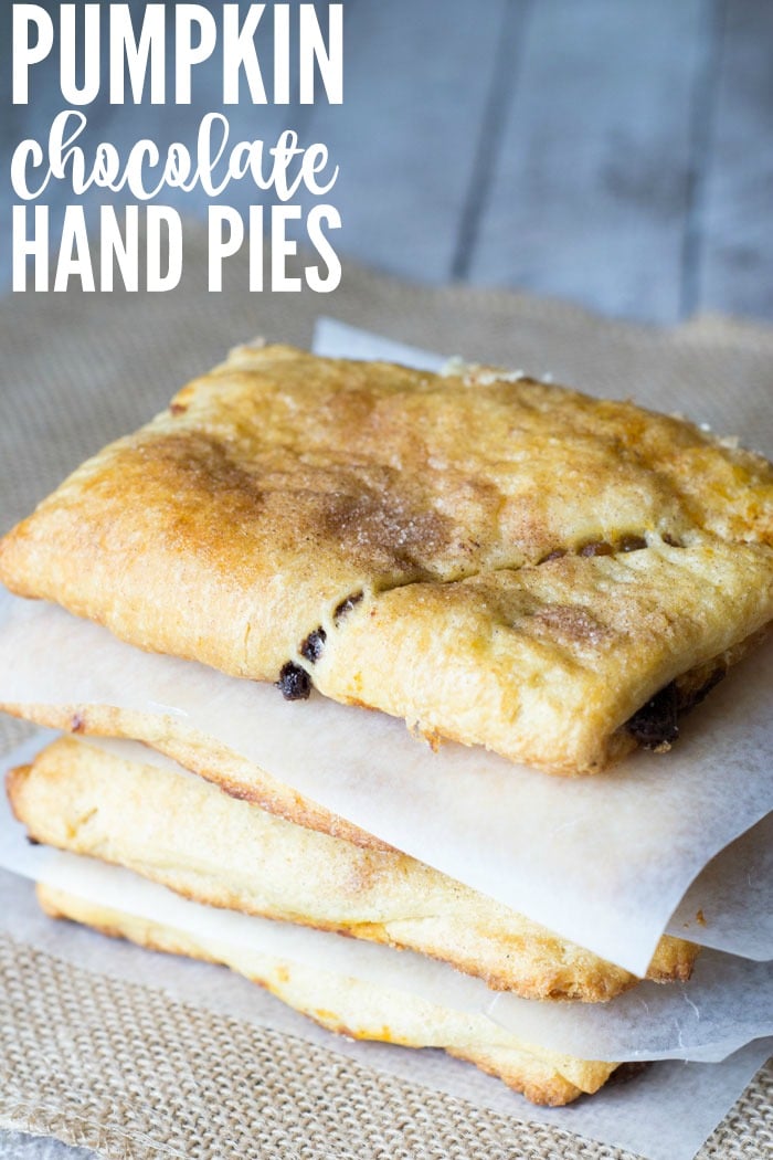 Pumpkin Chocolate Hand Pies - the perfect twist on a traditional treat for Thanksgiving!