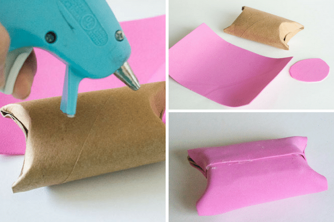 gluing foam sheets to the tube
