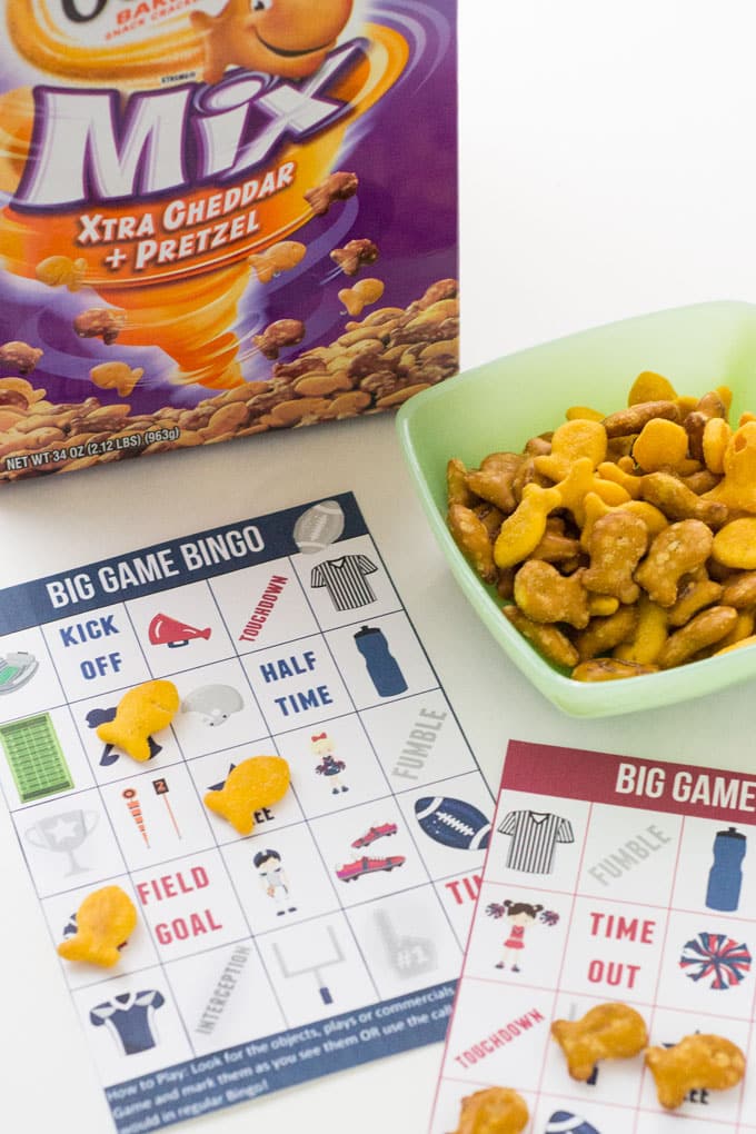 This football Bingo game is a great way to keep kids involved and entertained during the Big Game!