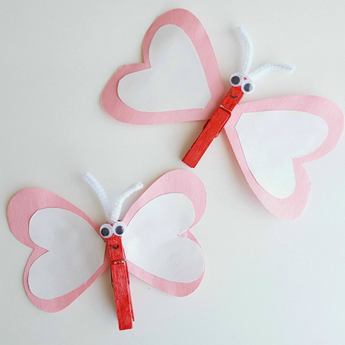 valentine butterfly craft