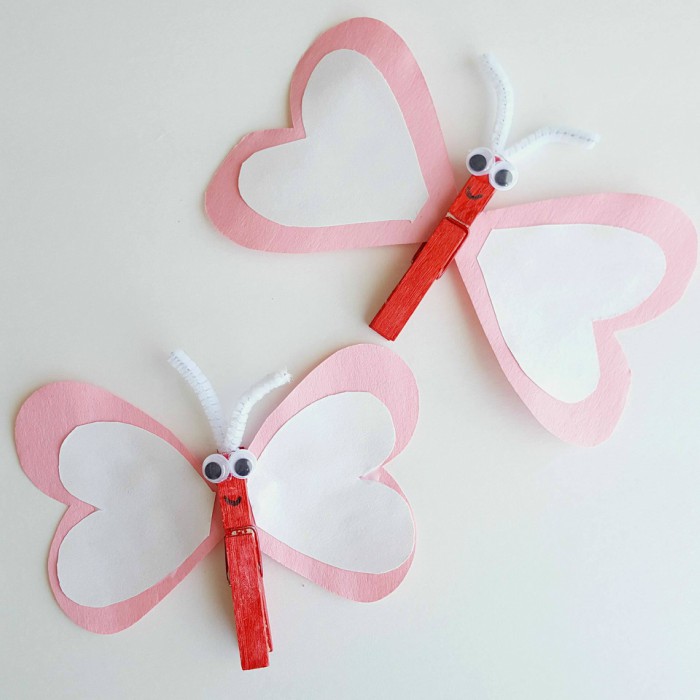 heart butterfly craft for valentine's day