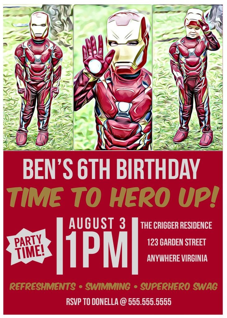 Iron Man Invitation Design