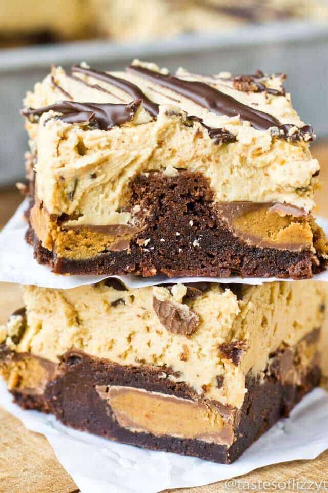 reeses stuffed brownies by Tastes of Lizzy T