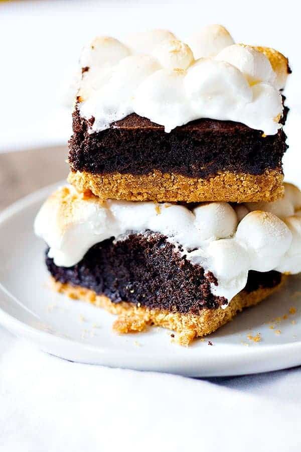 S'mores Brownies by Unicorns in the Kitchen