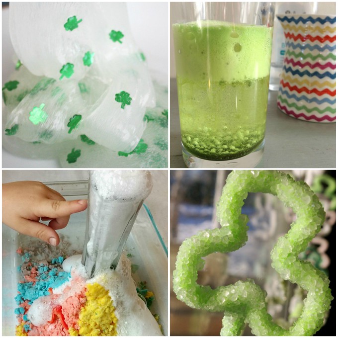 st. patricks day science activities collage 1