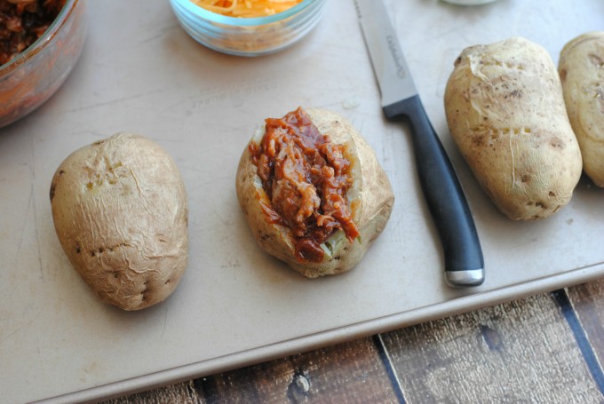 BBQ Pork Baked Potatoes 3