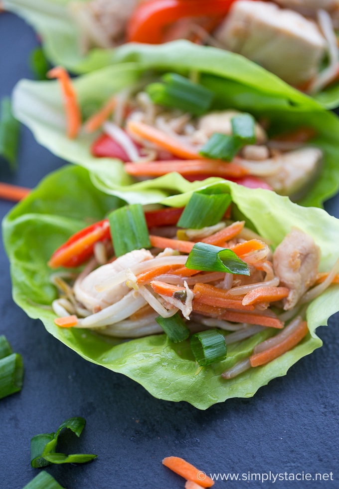 asian chicken lettuce wraps