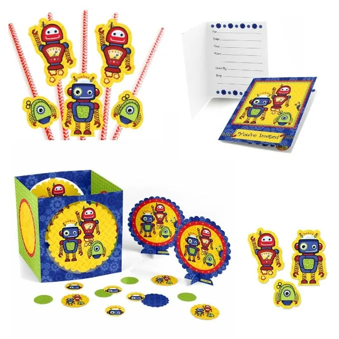 robot party supplies for preschoolers