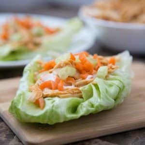 Buffalo Chicken Lettuce Wraps Square 1