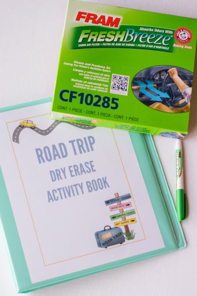 This dry erase road trip activity book will keep your kids entertained during any road trip!