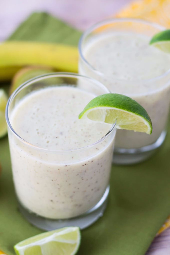 Healthy Kiwi Lime Banana Smoothie Recipe - A Fresh and Fruity Drink for Kids