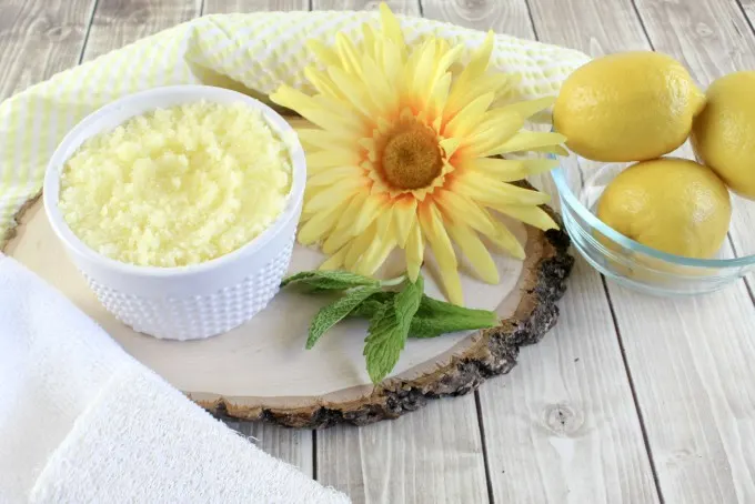 Lemon Mint Sugar Scrub for super soft skin