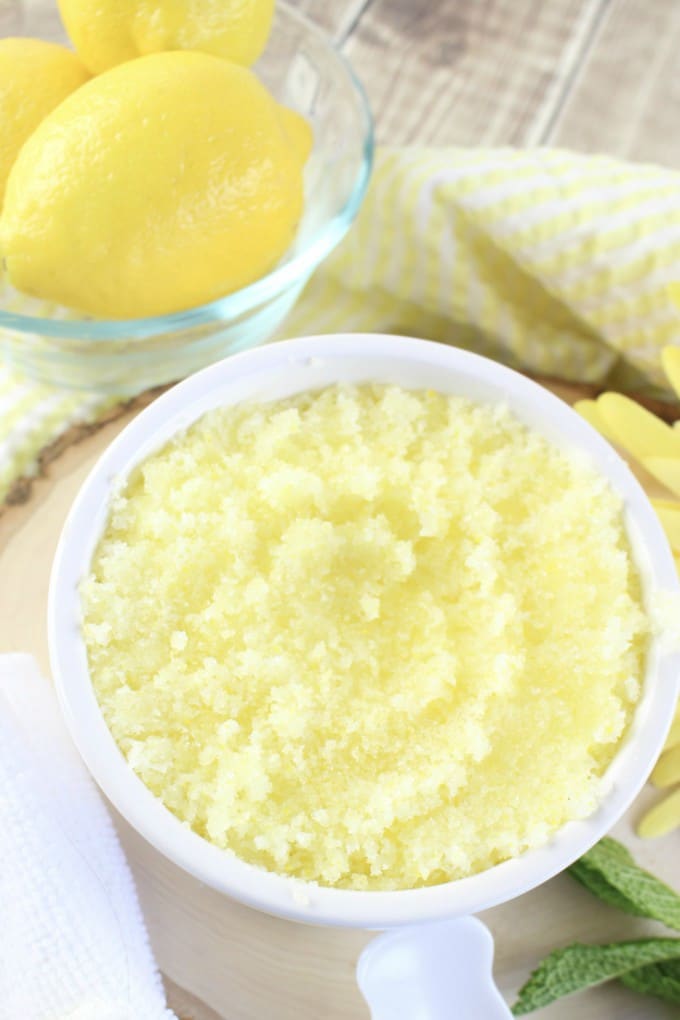 Get fresh, smooth, sweet-smelling skin with this amazing Lemon Mint Sugar Scrub!